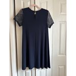 Loft  Navy Blue Lace Yoke T-Shirt Dress – Size Small Photo 4