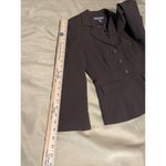 Josephine Chaus Womens Jacket Brown Lapel Collar Long Sleeve Lined 3 Button Open Photo 10