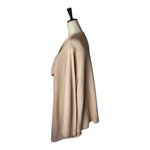 Eileen Fisher  Sweater Women XL Tan Drape Front‎ Organic Linen Cotton Cardigan Photo 4