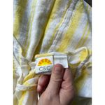 C&C California  Women's Yellow White Stripped Cotton CoverUp  Size Large‎ Photo 4