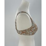 Everlane XXS Floral Bikini Top Econyl Nylon Swimwear Brown Blue Adjustable Photo 2