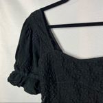 Free People Spring Fling Black Lace Short Sleeve Blouse XS Photo 3