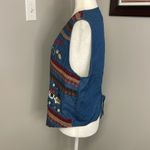 Bobbie Brooks With Love Vintage 90s Y2K Denim Vest Womens Size Medium Baking Blue Photo 1