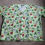 Uniform Advantage UA Christmas Scrub Top SIZE L Green Size L Photo 0
