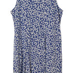 J. Jill Blue Daisy Floral Print Sleeveless Dress Size Medium Photo 0