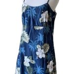 Vintage Hawaiian Tropical Mini Dress Medium Spaghetti Strap Floral Vacation White Photo 0
