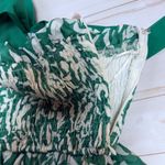 fab'rik  Smocked Green and White Floral Ruffle Dress Small Photo 9