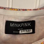 MINKPINK  Floral High Low Puff Sleeve Square Neck Dress 100% Cotton Size Medium Photo 10