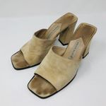 Anne Klein tan suede heel π‘ slides Photo 1