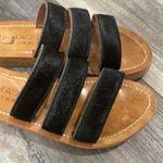 K. Jacques Calf Hair Platform Heel Slide Sandal Tan Size 7.5 Photo 1