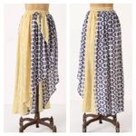 Anthropologie Funktional Silk Bent Stripes Asymmetrical High Low Skirt Medium Photo 1