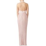 The Jetset Diaries TJD The Jetset Dairies Women's Pink Blush Pleated Skirt Halter Gown Size L Photo 1