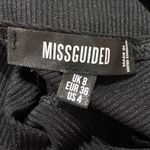 Missguided  Black Tie Thong Ribbed Bodysuit Women’s 4 Photo 1