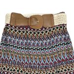 Bongo  Maxi Skirt Medium Multicolor Patterned Belted‎ Bohemian Casual Photo 3