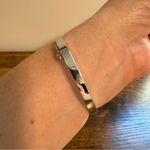 Kate Spade Silver Plated Cut Out Logo Clamper Cuff Bracelet Photo 1