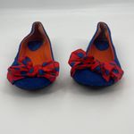 Bamboo  Fabric Ballet Flats Sz 7 UF Gators Polka Dot Bow Pinup Bold Tailgate Photo 3