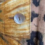 Chico's Chico’s Linen Fall Animal Print Floral Denim Style Jacket Brown Gold 0 (US XS) Photo 2