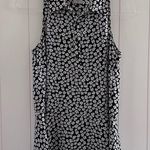 CAbi Black and White Floral Sleeveless Blouse Photo 1
