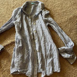 J. McLaughlin  purple and white striped top xs Photo 0