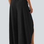 Halara 024HA.- High Waisted Back Waistband Pocket Palazzo Flowy Wide Leg Casual Pants. Photo 1