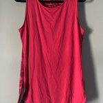 Tangerine  exercise tank pink solid front, design back with liner size M Photo 0