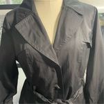 Via Spiga Women's Black Trench Coat 2XL Belted Long Casual Stylish Size XXL Photo 2