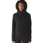 Lululemon Black Fleece Be True Quilted Hoodie Zip Up Jacket Size 4 Photo 1