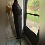 CDC Wear Vintage 90s CDC strappy satin trim black maxi evening dress, size 8 Photo 8