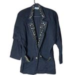 Vintage Rio 80’s Studded Rhinestone Blazer Jacket Black Size undefined Photo 0