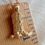 Anthropologie Gold Plated Boot Chain Pendant Necklace stainless steel jewelry Photo 7
