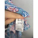 Women’s Sea Bird Size 16 Blue, Orange, & White Floral Blouse Blue Photo 4