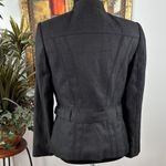 Anne Klein  Women’s Charcoal Belted Utility Jacket Size 4 High Neck Snaps Front Photo 6