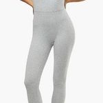 We Wore What NEW Women's Size Small Gray Henley Flare Jumpsuit Photo 0