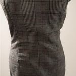 Elegant Plaid Dress Brown Photo 1