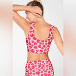 Fabletics  Harlow Reversible Petal Med Impact Sports Bra Red/Yellow/Pink Size XS Photo 3