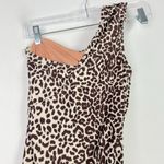 J.Crew NWT  Leopard Print One Shoulder Ruched One Piece Swimsuit Size 2 NEW Photo 6