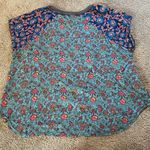Natural Life  Boho Crew Neck Multi Media S/S Top Size Medium Photo 1