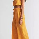 Billabong X SINCERELY JULES Bring On Wide Leg Pants & top Cotton Mango Size M Photo 1