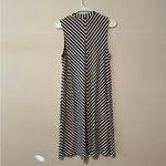J.Crew  Black and White Chevron Midi Dress Photo 3