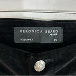 Veronica Beard  Debbie High Rise Button Fly Black Velvet Pants Size 30 Photo 5
