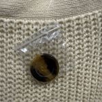 E & M  Cream Knit Sweater with Button Accents. Size S NWT Photo 3