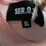 NEW SER.O.YA Jill Ribbed Sexy Tank Mini Dress Blush Casual Mini Dress XL White Photo 5