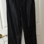 J.Crew  womens bow leather black straight leg pant size 28. Photo 0