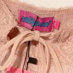 Edikted  Size XS Light Pink Lacey Knit Cut Out Snap Bodysuit NEW Photo 1