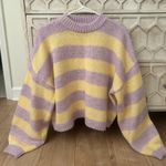 Topshop Pastel Stripe Sweater in Purple Multi Photo 0