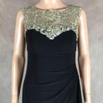 Alex Evenings Gold Embroidered Black Evening Gown NWT Size 6 Photo 4