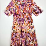 Chico's Chico’s Paisley Print Puff Sleeve Tiered Midi Dress 40th Anniversary Photo 5