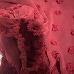 ee:some NWT Swiss Dot Flounce Sleeve Chiffon Blouse- Burgundy-women’s large Photo 2