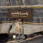 Risen Frannie Palazzo Raw Hem Jeans Size 5/27 Dark Wash Wide Leg Cropped EUC Photo 2