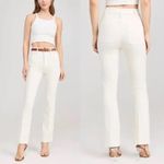 NWT Mother The Hustler Patch Pocket Flood Jean in Cream Puff White Size 32 Photo 3